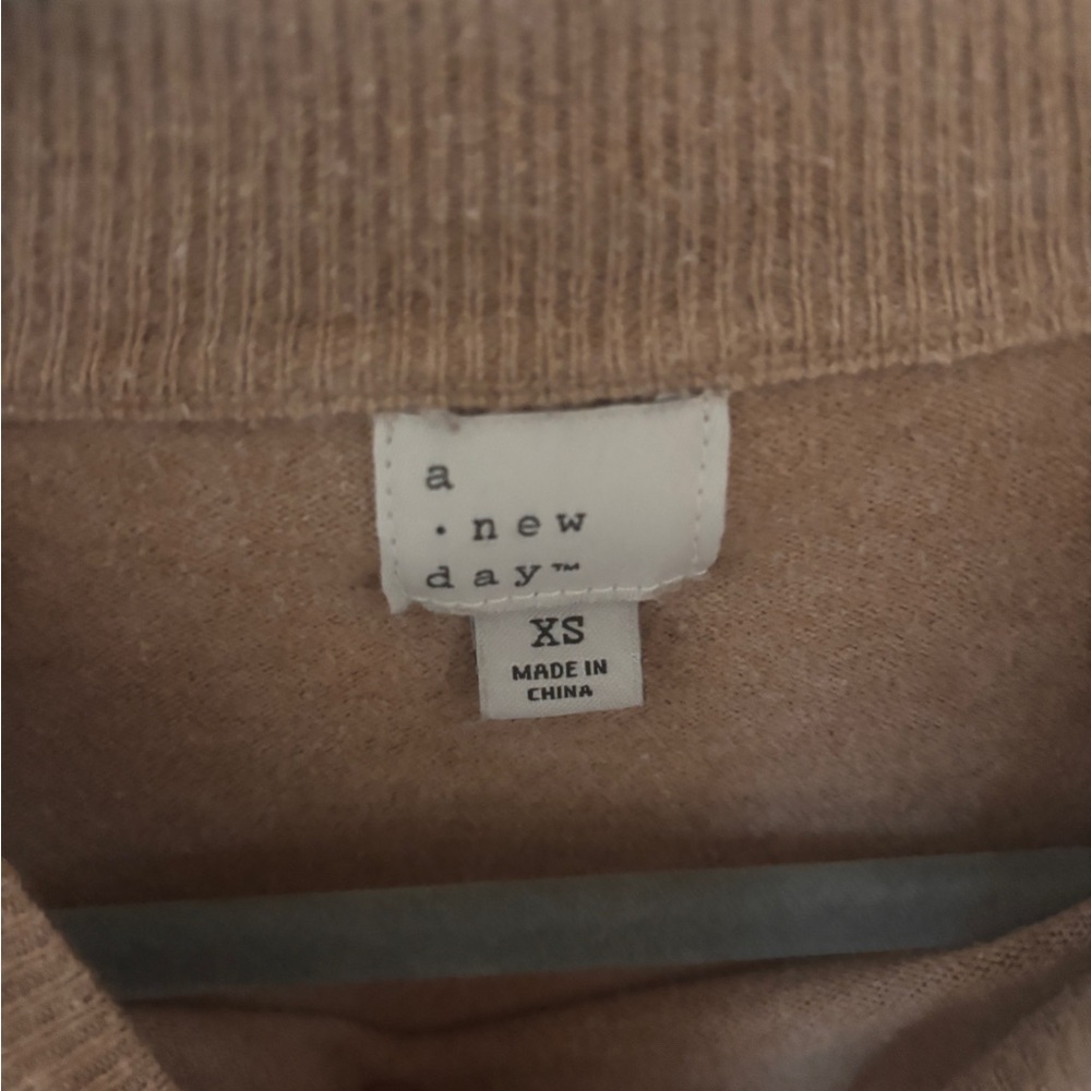 a.new day Camel Crewneck Sweater
